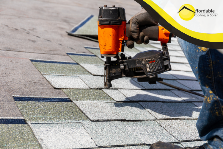 Installing reflective shingles to cool a home in Gilroy.